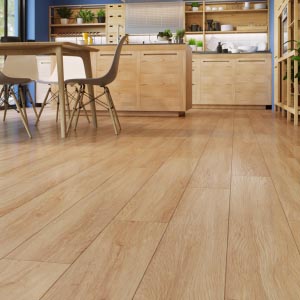 Bright oak floor for living room, one space one floor, new design