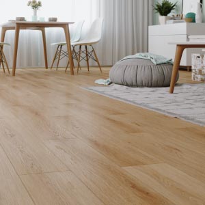 Bright oak floor for living room, one space one floor, new design