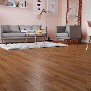 Bright oak floor for living room, one space one floor, new design